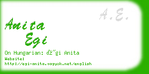 anita egi business card